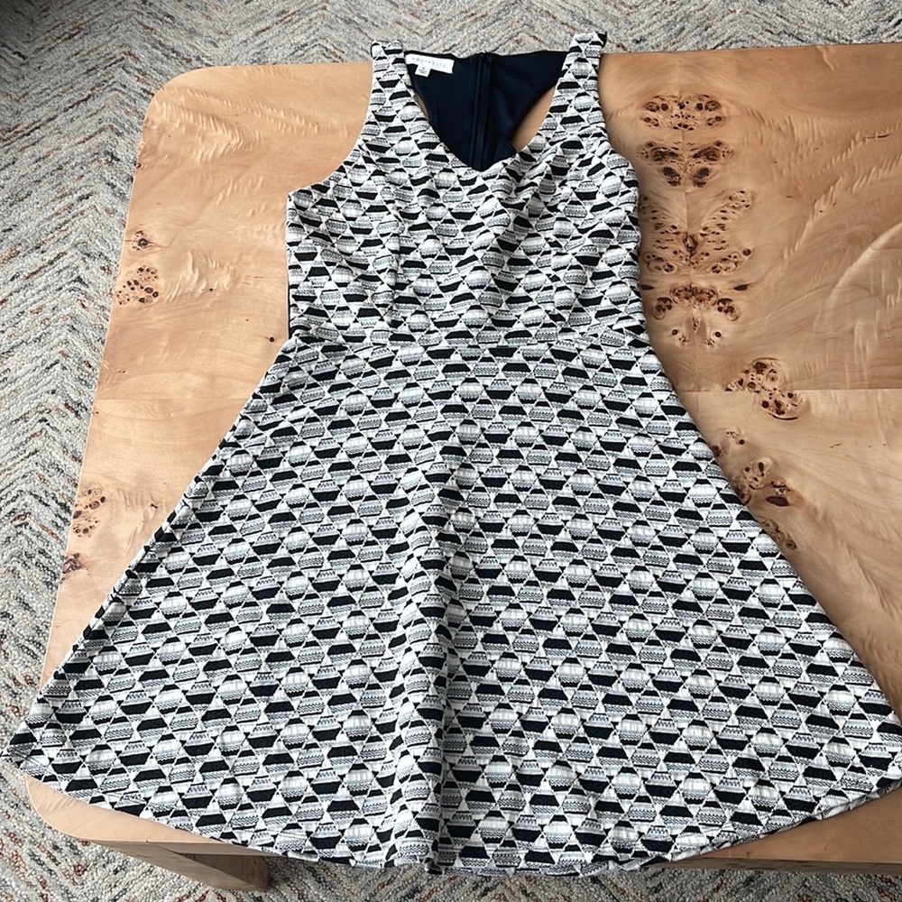 Black and white cocktail dress